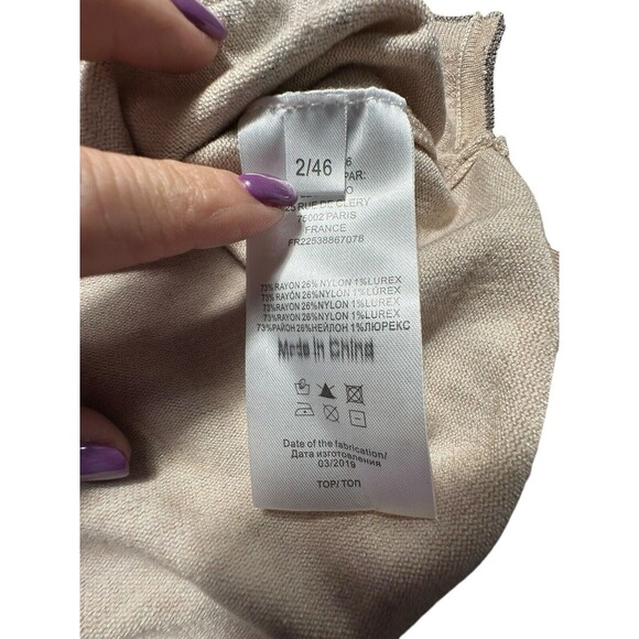 Leo & Ugo M Paris Collection Sweater Eiffel Tower Hot Air Balloon Embellished I2 - Picture 7 of 10